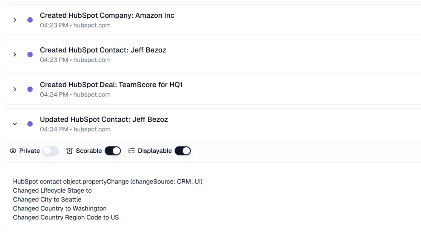 Create and Update Activities